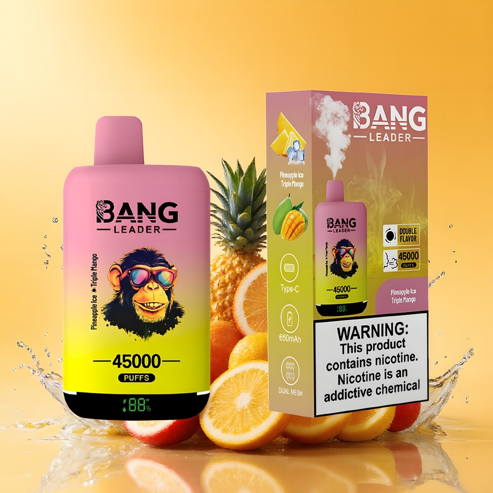 Bang Leader 45000 Puffs Nagykereskedés Magyarország Ananász Jég Triple Mango Kettős Íz
