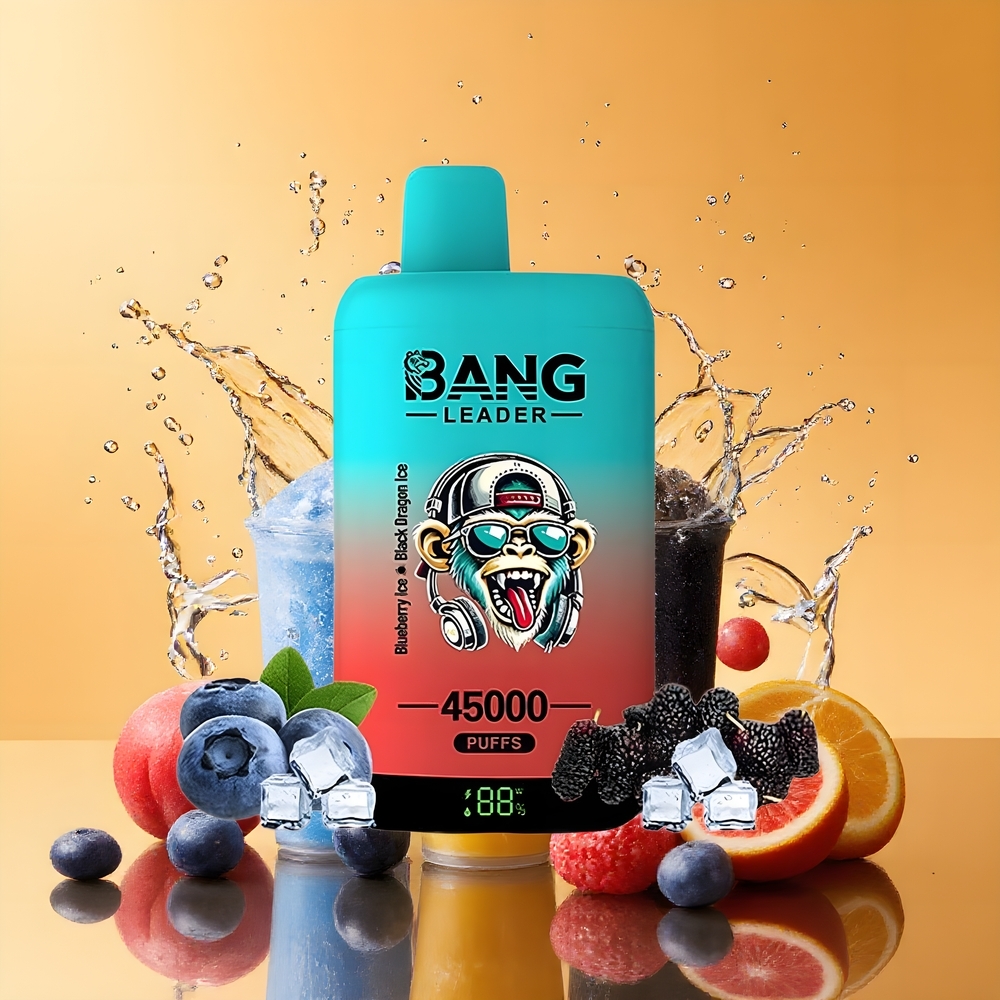 Bang Leader 45000 Puffs Nagykereskedés Magyarország Két íz 2 az 1-ben Áfonya Jég Fekete Sárkány Jég