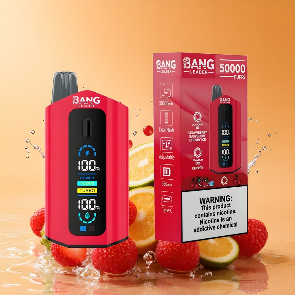Bang Leader 50000 Puffs Dobozos Elszívható Eper Málna Cseresznye Jég Nagykereskedés Magyarország