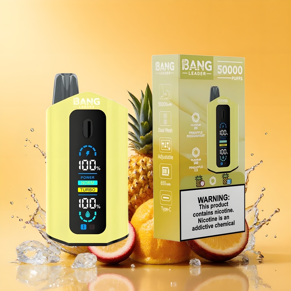 Bang Leader 50000 Puffs Nagykereskedés Magyarország 13400mAh Ananász Szenvedélygyümölcs Ananász Jég