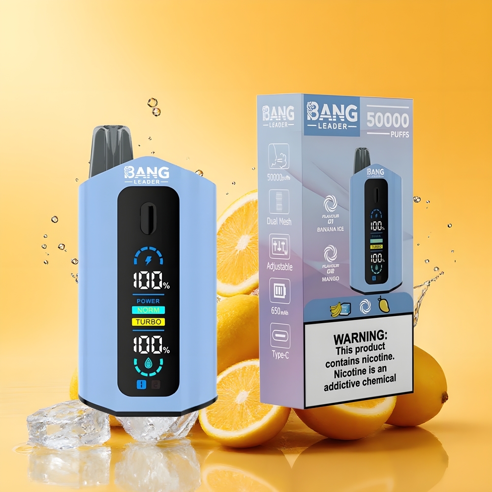Bang Leader 50000 Puffs Nagykereskedés Magyarország 13400mAh Banán Jég Manga