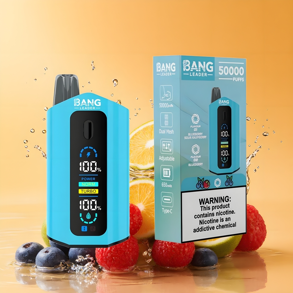 Bang Leader 50000 Puffs Nagykereskedés Magyarország 13400mAh Kétszeres Íz Eper-Savanyú Áfonya