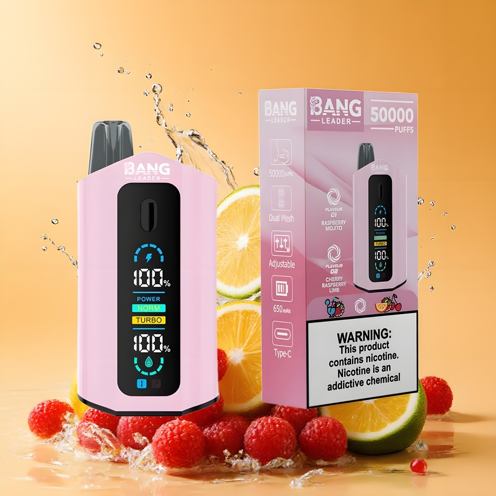 Bang Leader 50000 Puffs Nagykereskedés Magyarország 2-in-1 Ízek Málna Mojito Cseresznye Málna Lime
