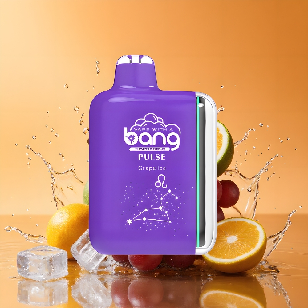 Bang Pulse 18000 Puffs Eldobható E-cigaretta Jégre Fagyott Szőlő Nagykereskedés Magyarország Mesh Coil 1.0 ohm