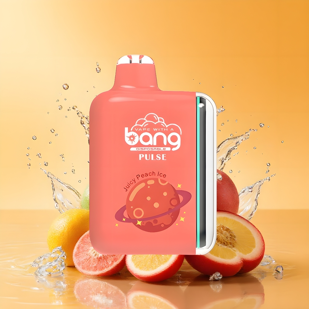 Bang Pulse 18000 Puffs Elszívható Vape Lédús Barack Jég Nagykereskedés Magyarország Mesh Coil 1.0 ohm