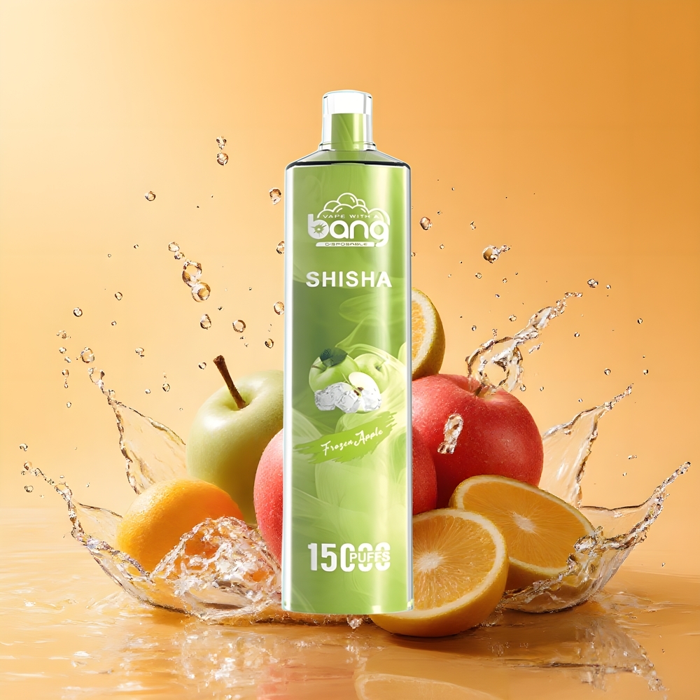 Bang Shisha 15000 Puffs Eldobható Vape Fagyott Alma Nagykereskedés Magyarország 23ml E-liquid DTL Technológia