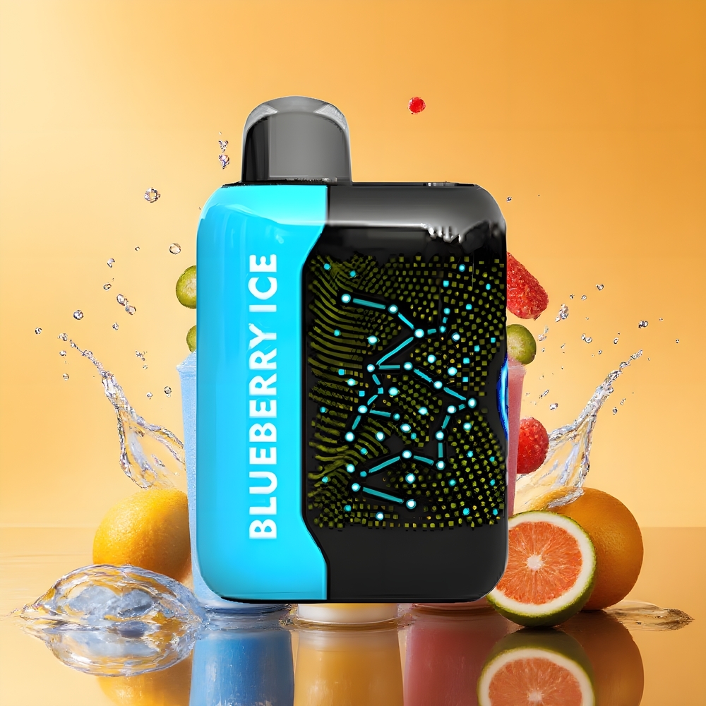 Bang Starry 25000 Puffs Nagykereskedés Magyarország Type-C Gyorsfeltöltés Kék Áfonya Jég
