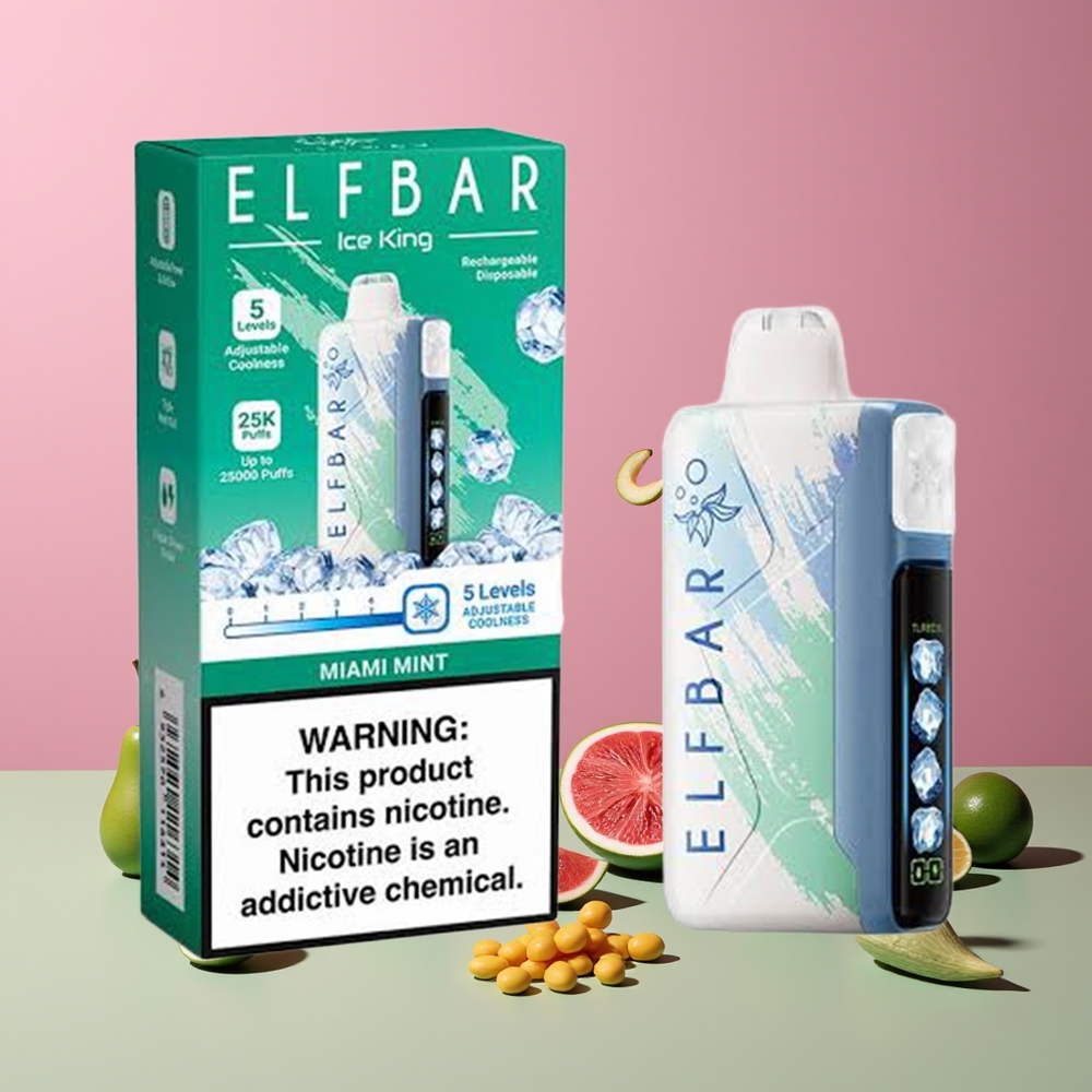 Elf Bar Ice King 40000 Puffs Adjustable Cooling Nagykereskedés Magyarország Miami Menta