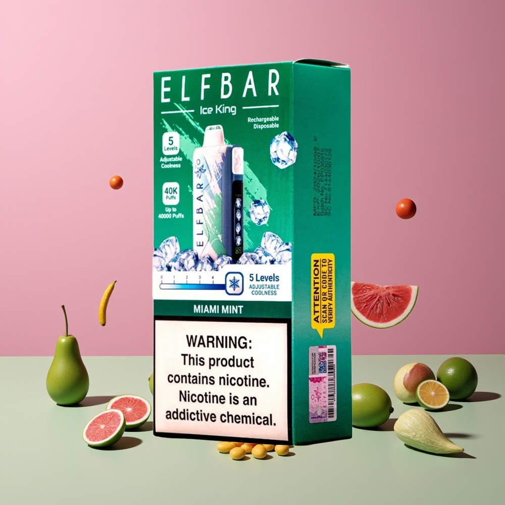 Elf Bar Ice King 40000 Puffs Adjustable Cooling Nagykereskedés Magyarország Miami Menta