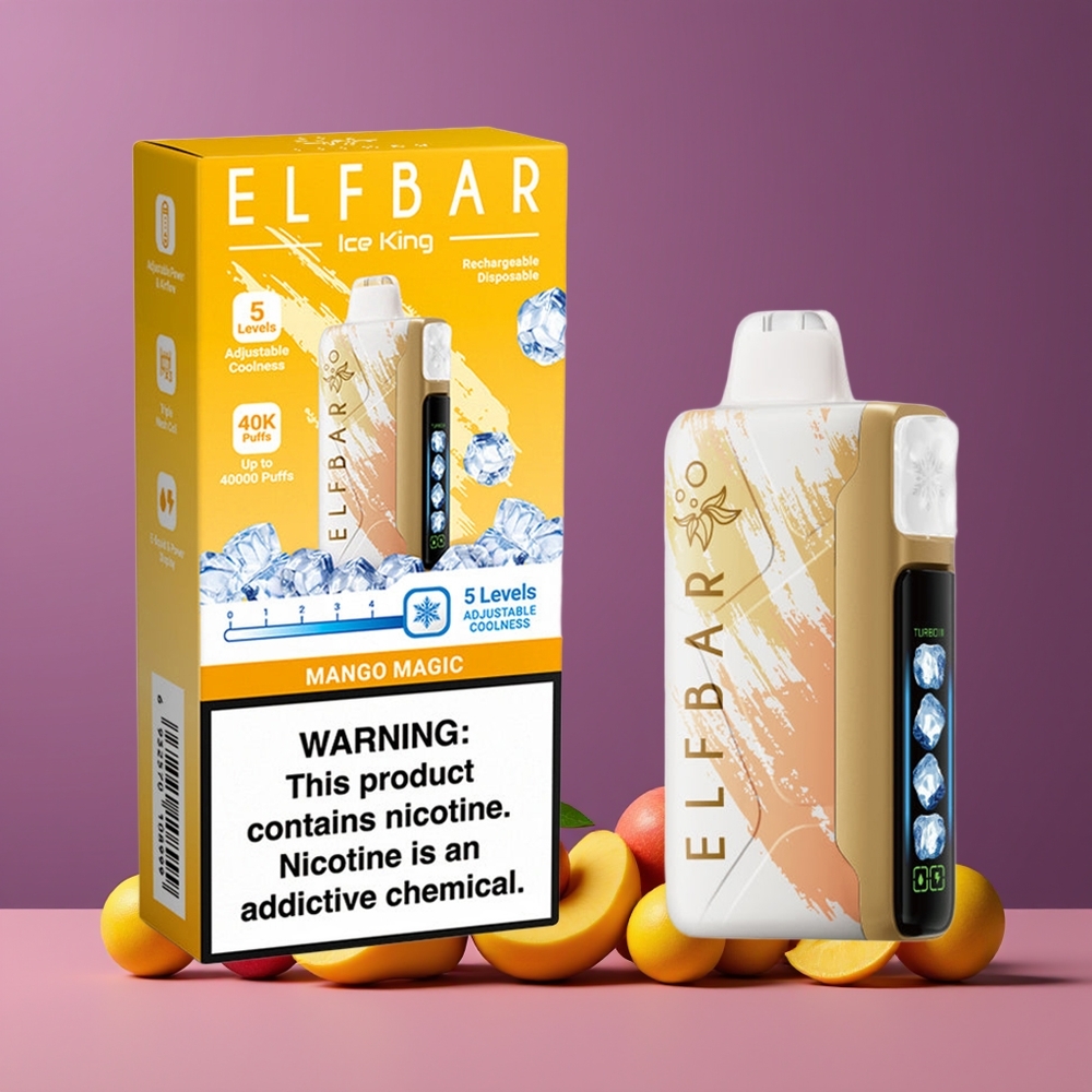 Elf Bar Ice King 40000 Puffs Nagykereskedés Magyarország Adjustable Cooling Mango Mágia
