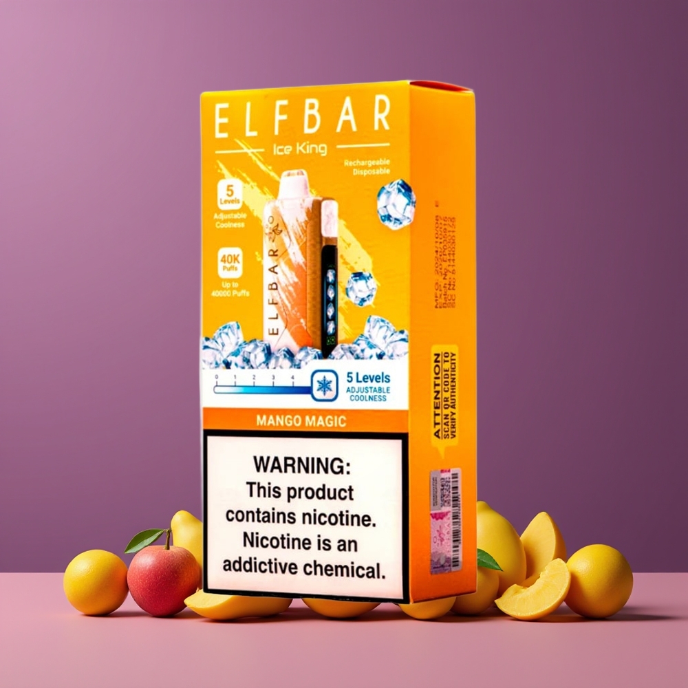 Elf Bar Ice King 40000 Puffs Nagykereskedés Magyarország Adjustable Cooling Mango Mágia