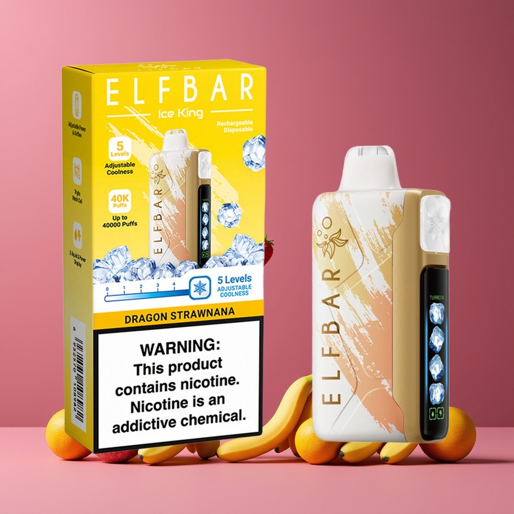 Elf Bar Ice King 40000 Puffs Nagykereskedés Magyarország Adjustable Cooling Sárkány Eperbanán