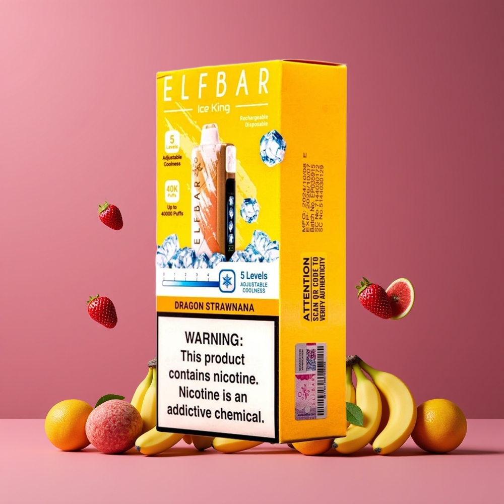 Elf Bar Ice King 40000 Puffs Nagykereskedés Magyarország Adjustable Cooling Sárkány Eperbanán