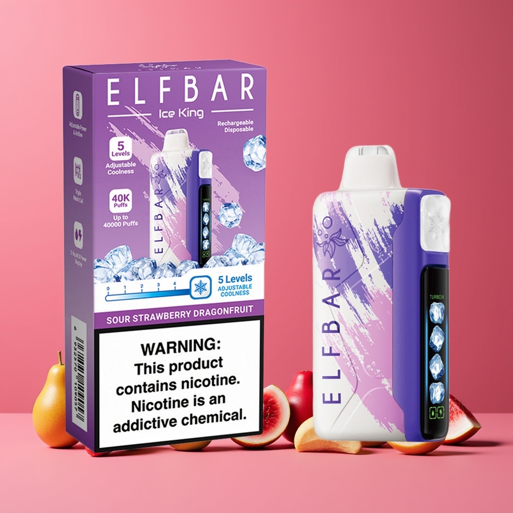 Elf Bar Ice King 40000 Puffs Nagykereskedés Magyarország Beállítható Hűtés Sós Eper Pitaya