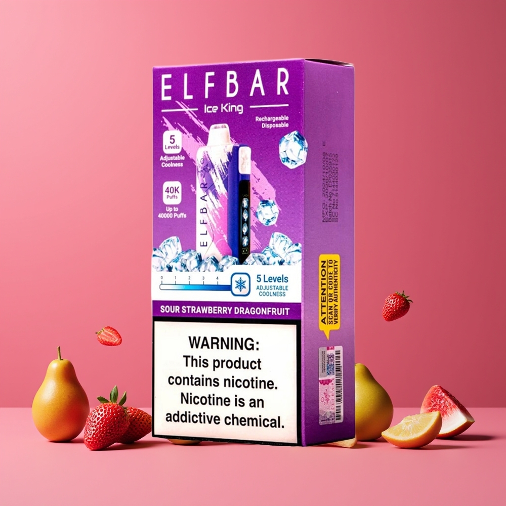 Elf Bar Ice King 40000 Puffs Nagykereskedés Magyarország Beállítható Hűtés Sós Eper Pitaya