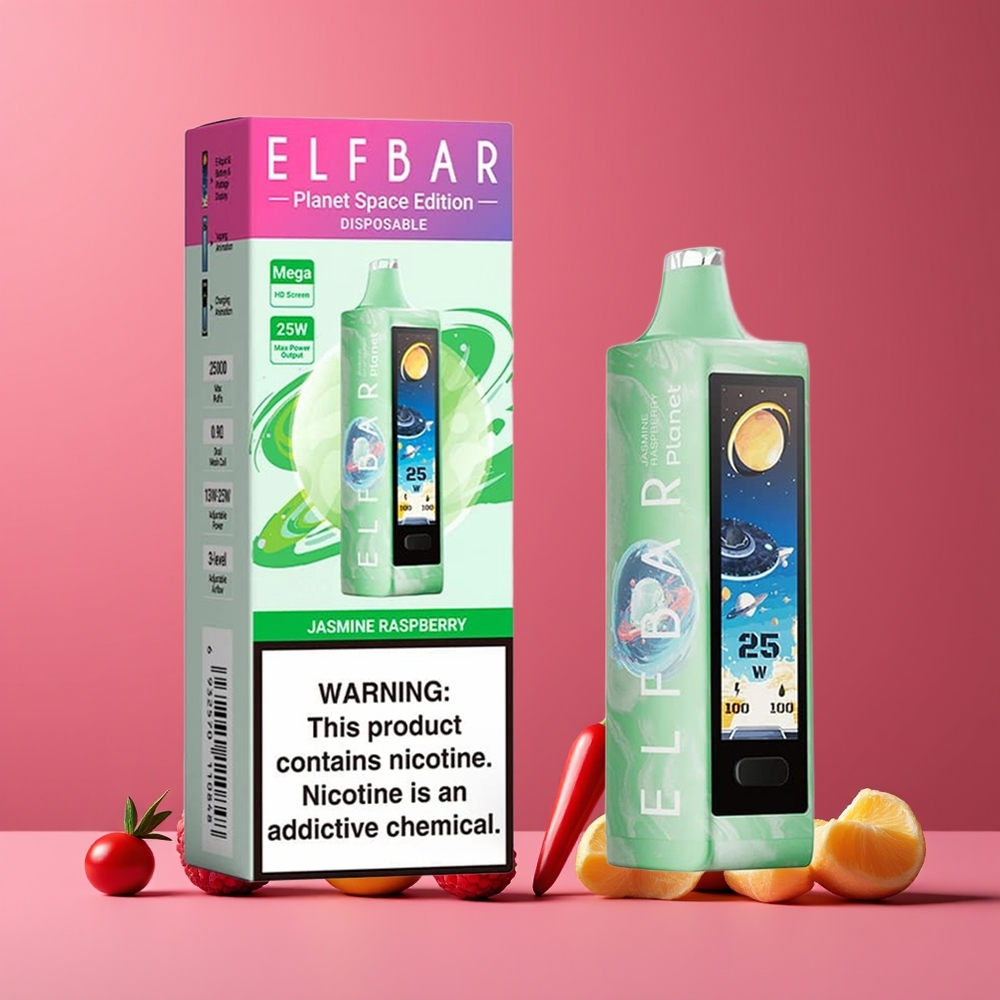 Elf Bar Planet 25000 Puff Megújítható Mesh Jasmin Málna Nagykereskedés Magyarország
