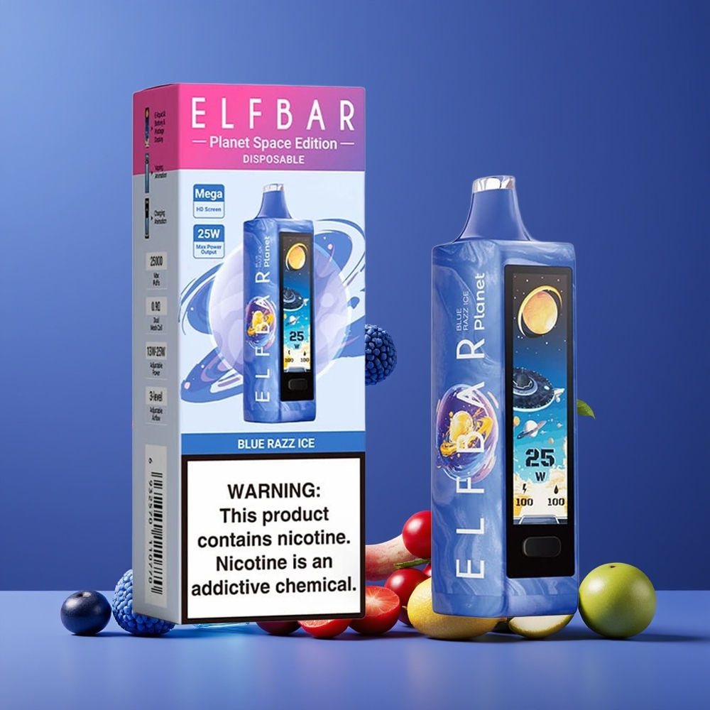 Elf Bar Planet 25000 Puff Nagykereskedés Magyarország Mesh Kék Áfonya Jég