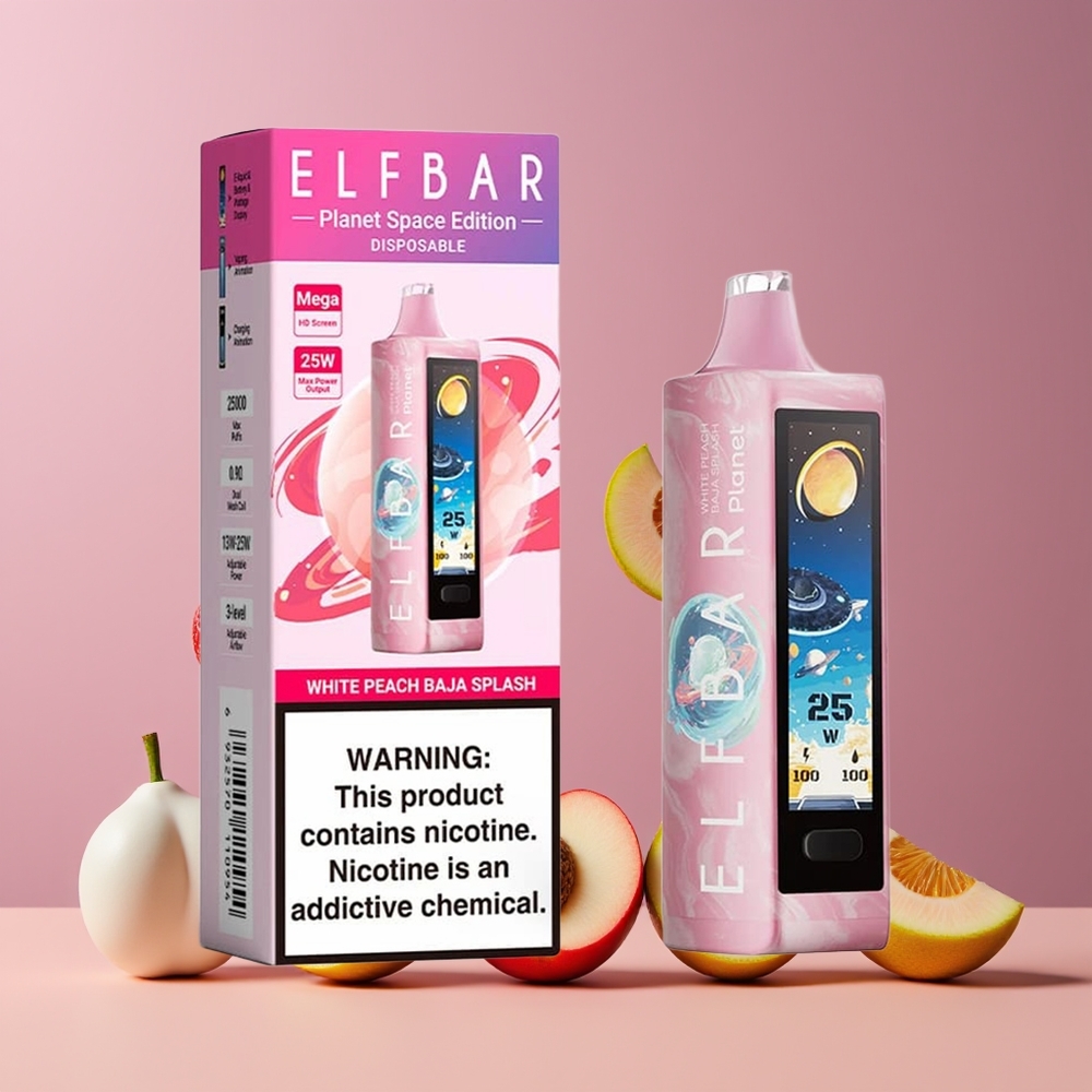 Elf Bar Planet 25000 Puffs Mesh Coil Nagykereskedés Magyarország Fehér Őszibarack Baja Splash