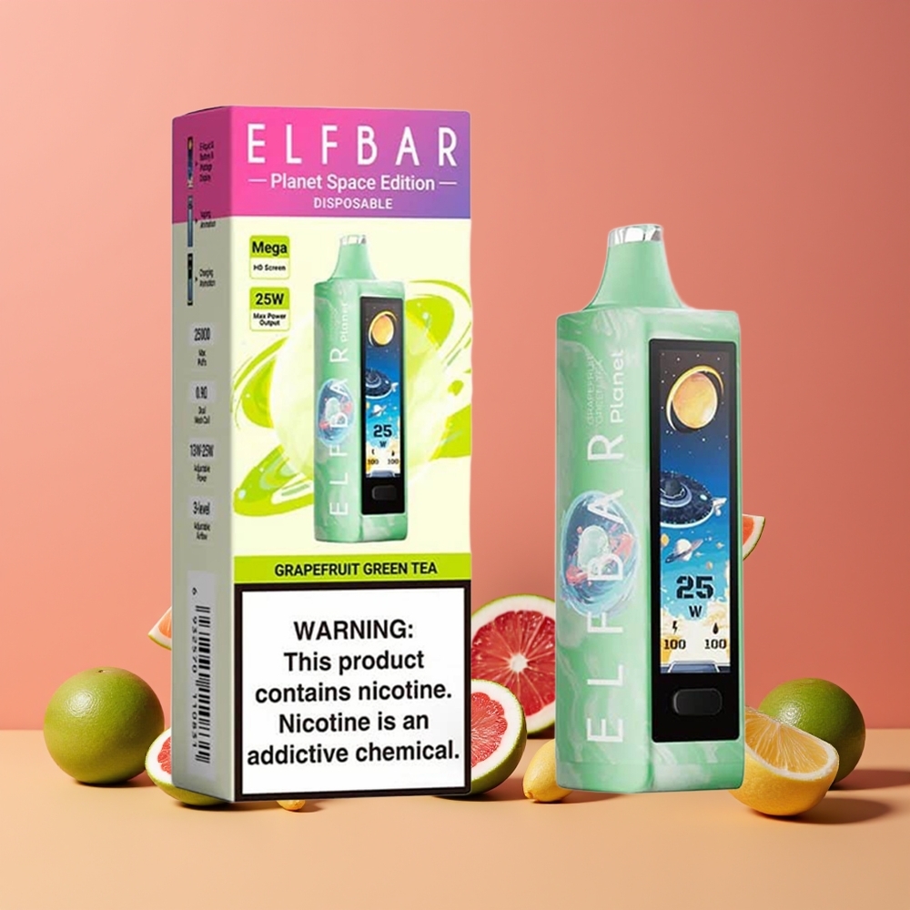 Elf Bar Planet 25000 Puffs Nagykereskedés Magyarország 800mAh Grépfrút Zöld Tea