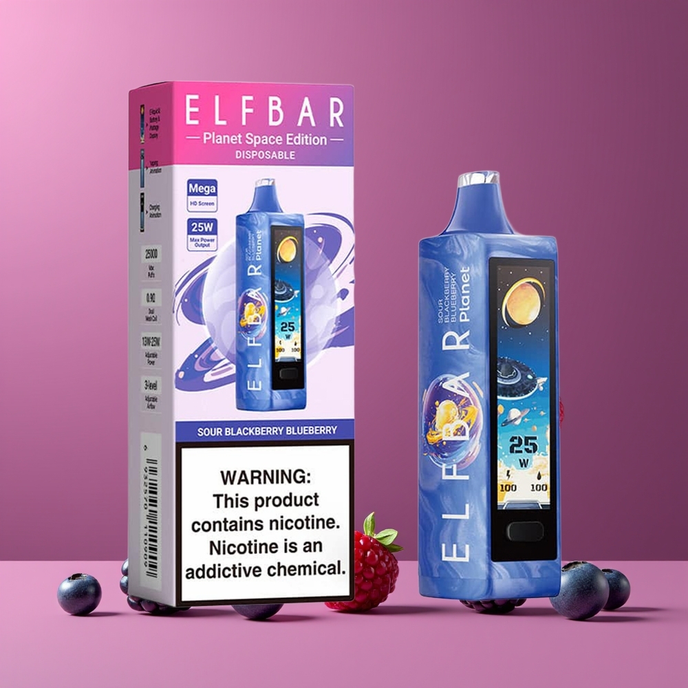 Elf Bar Planet 25000 Puffs Nagykereskedés Magyarország Mesh Coil Sour Feketeáfonya Áfonya