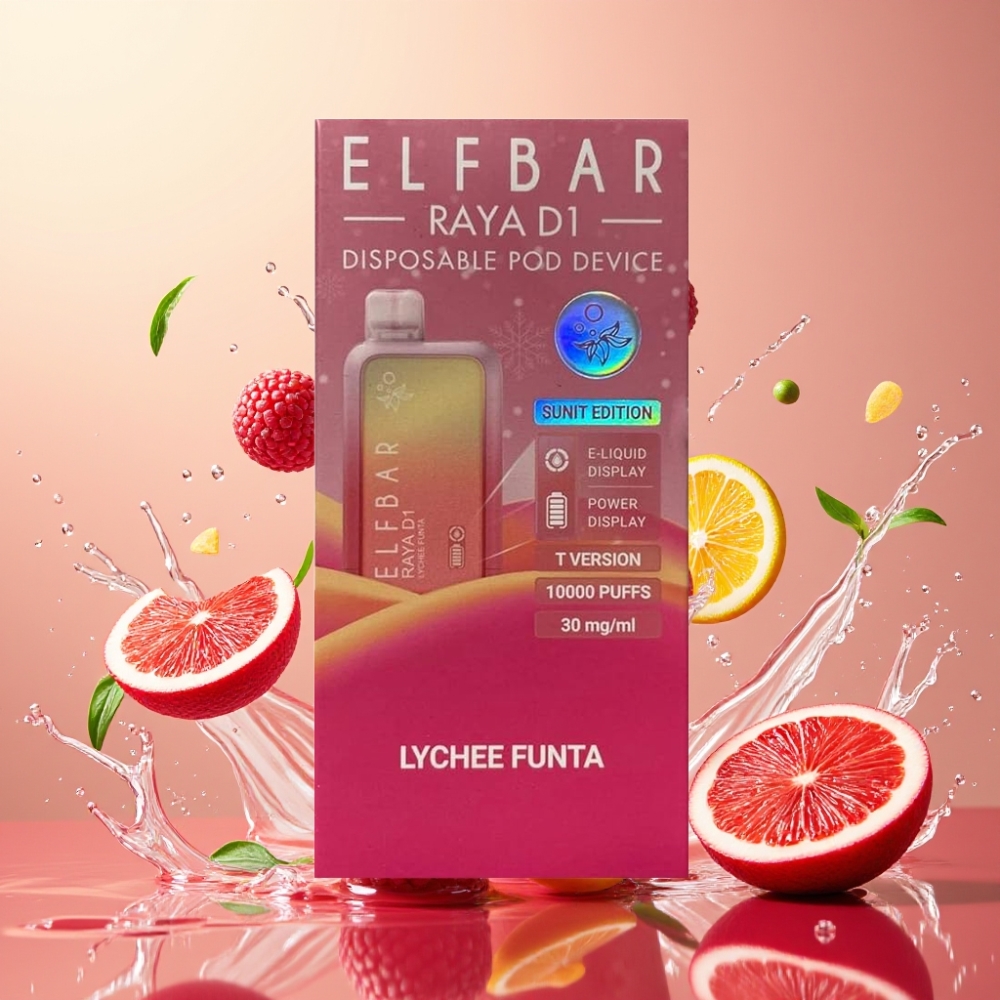 Elf Bar Raya D1 13000 Puffs Nagykereskedés Magyarország 18ml Lychee Funta