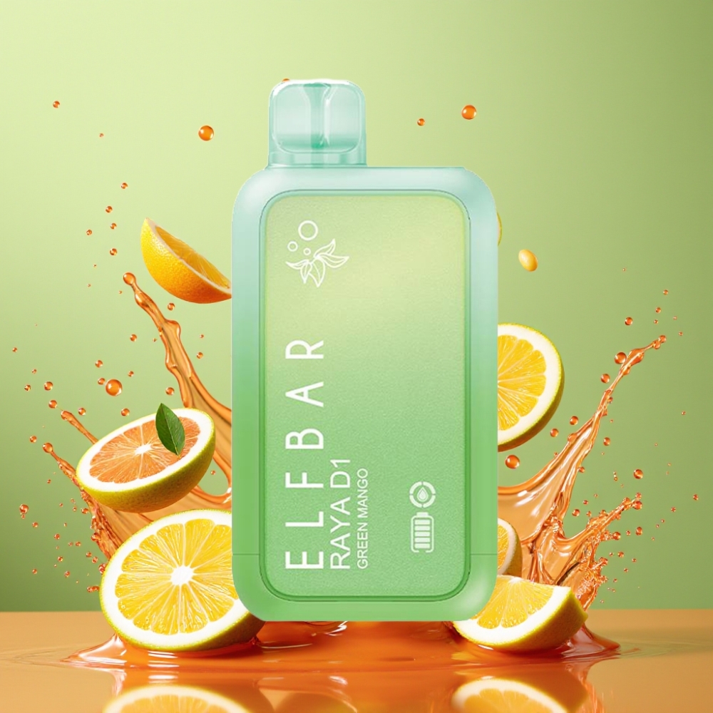 Elf Bar Raya D1 13000 Puffs Nagykereskedés Magyarország 18ml Zöld Mango