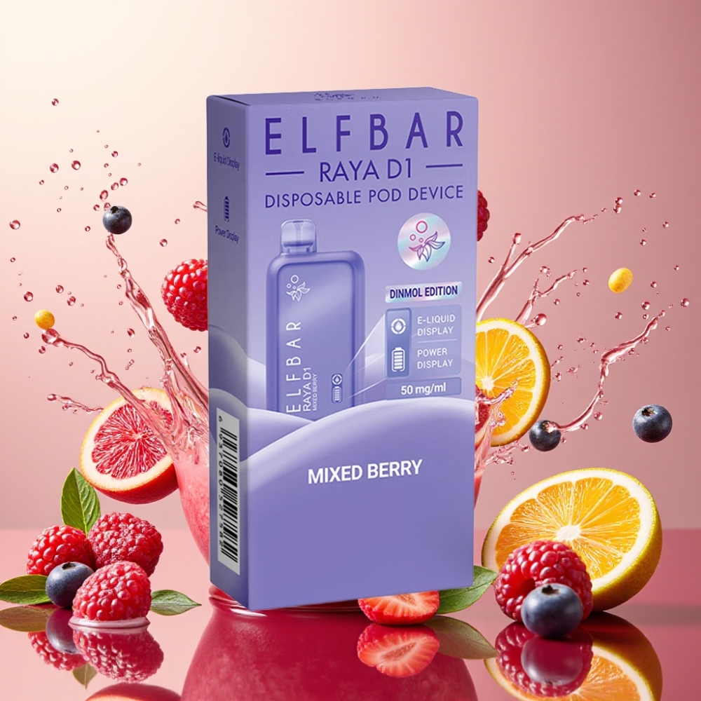 Elf Bar Raya D1 13000 Puffs Nagykereskedés Magyarország Töltés Képernyős Vegyesbogyó