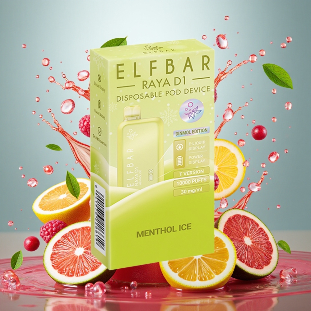 Elf Bar Raya D1 13000 Puffs Nagykereskedés Magyarország Típus-C Töltés Menthol Jég