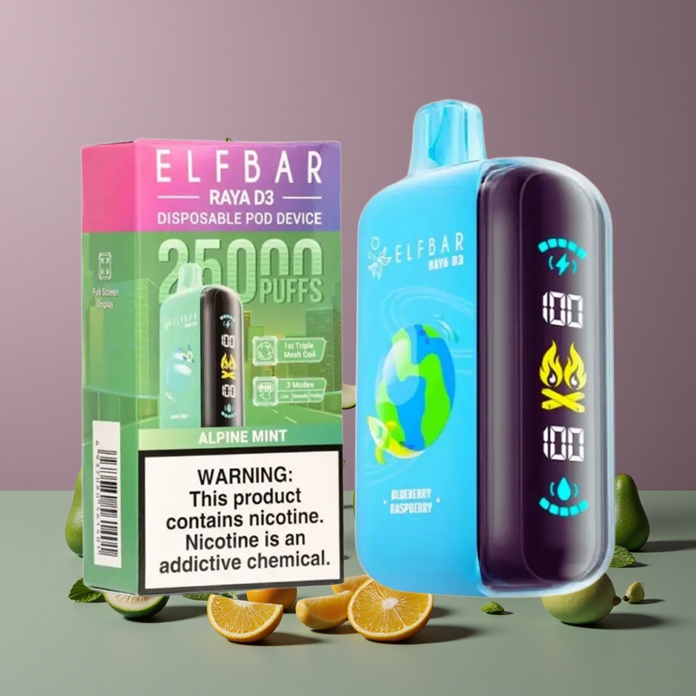 ELF BAR RAYA D3 25000 Nagykereskedés Magyarország Típus-C töltés Alpesi Menta