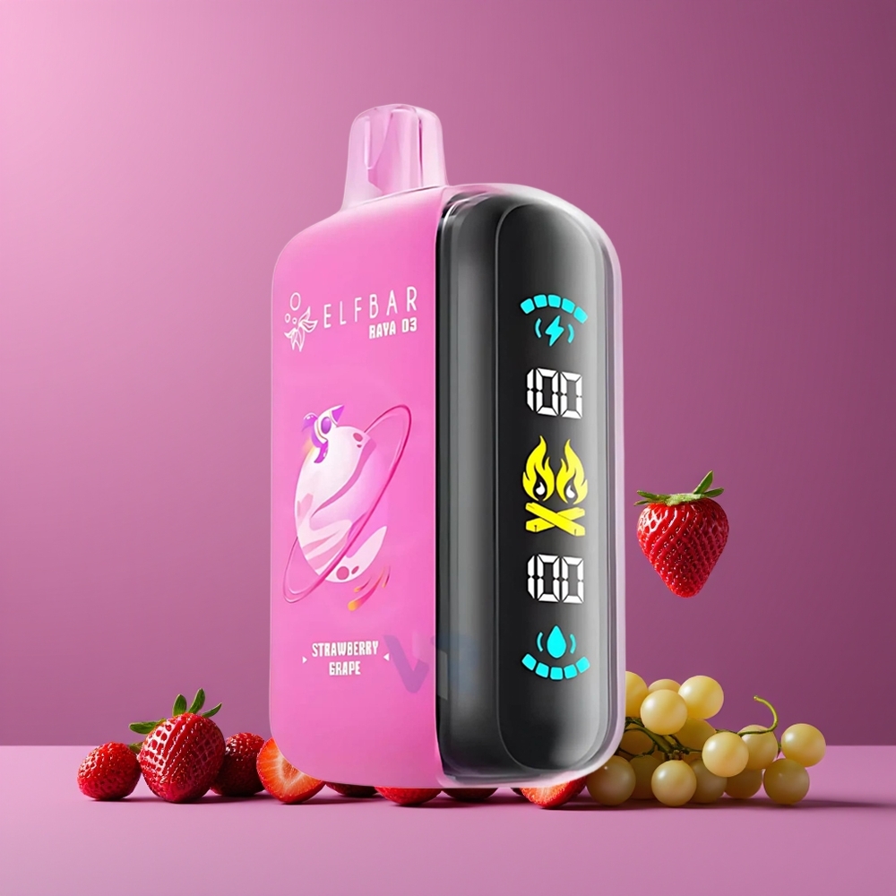 ELF BAR RAYA D3 25000 Puffs Eldobható E-vap Eper-Szőlő Nagykereskedés Magyarország