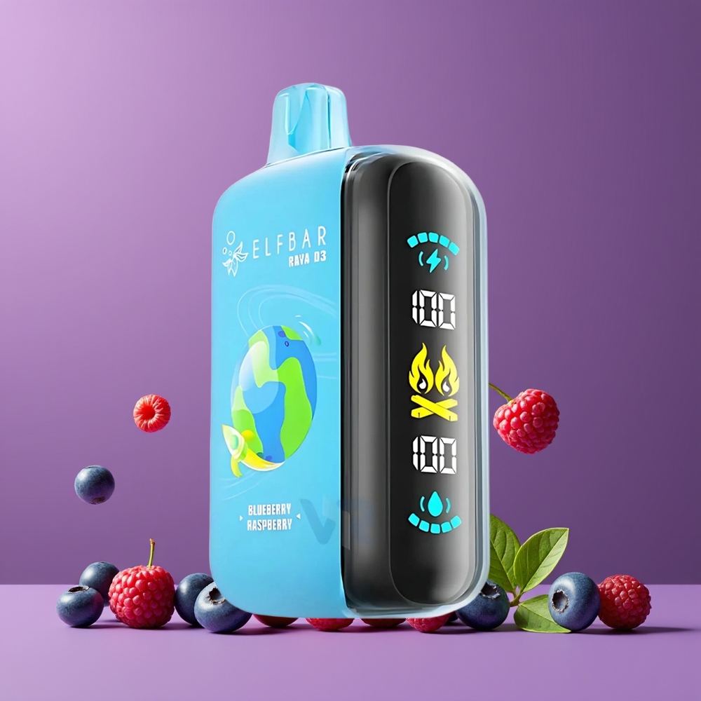 ELF BAR RAYA D3 25000 Puffs Nagykereskedés Magyarország Nagy Kijelzős Eldobható Vape Áfonya Málna