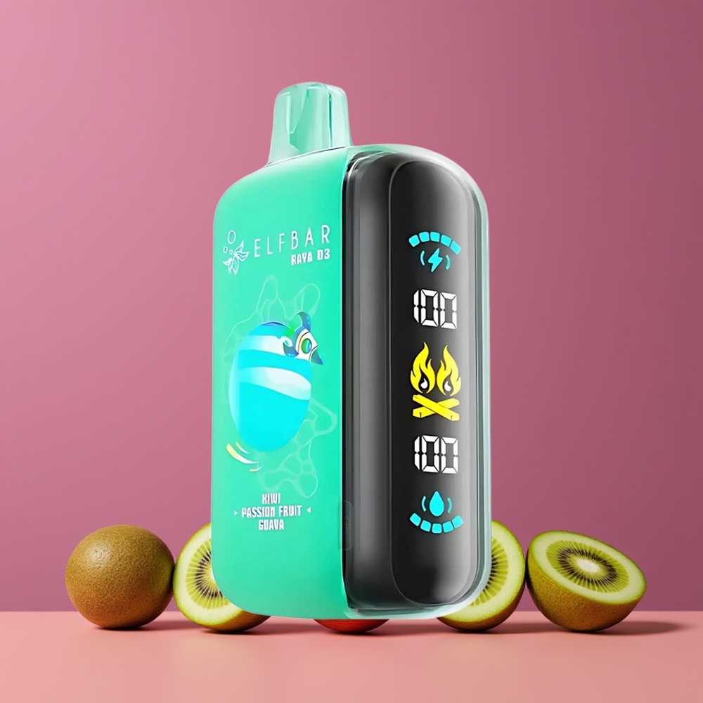 ELF BAR RAYA D3 25000 Puffs Nagykereskedés Magyarország Type-C Kivi Passiógyümölcs Guava