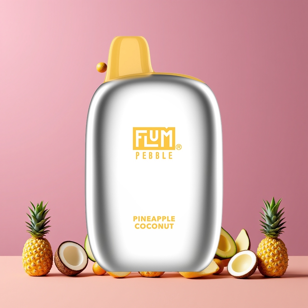 FLUM Pebble 6000 Puff Nagykereskedés Magyarország Ananász Kókusz 10ml Típusú-C Töltés