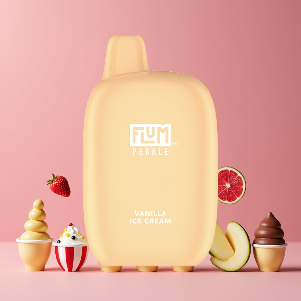 FLUM Pebble 6000 Puff Nagykereskedés Magyarország Vanília Fagylalt Mesh Coil
