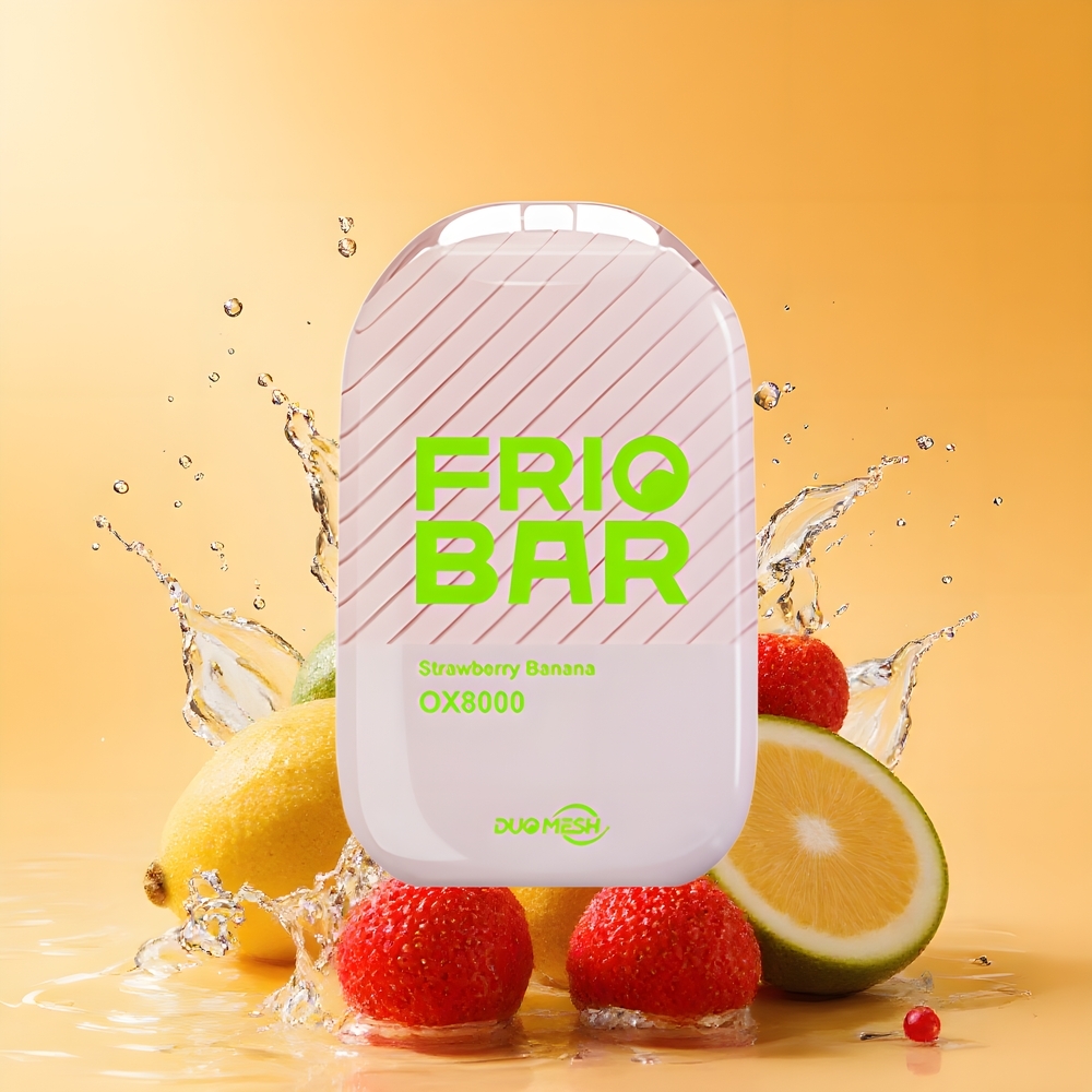 FRIOBAR OX8000 Eldobható Vape Eper Banán Nagykereskedés Magyarország 8000 Fuvar