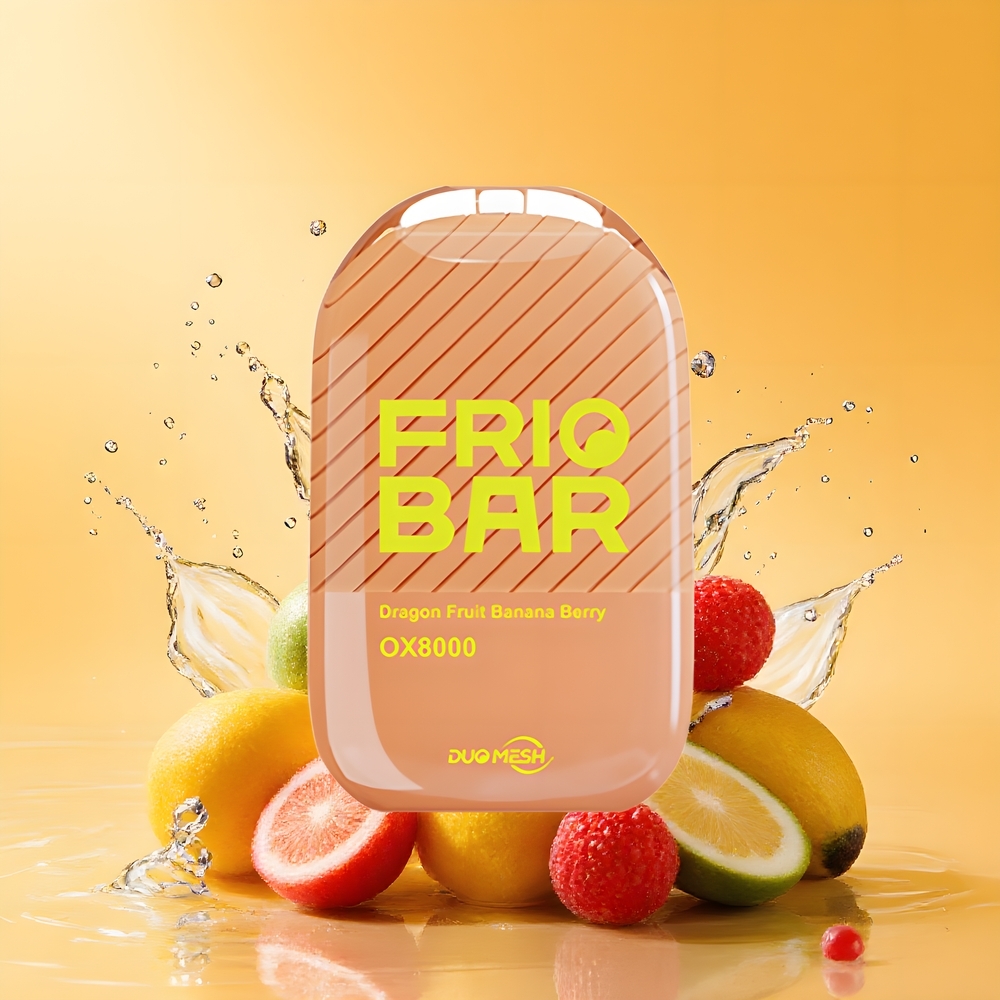FRIOBAR OX8000 Eldobható Vape Sárkánygyümölcs Banán Bogyó Nagykereskedés Magyarország