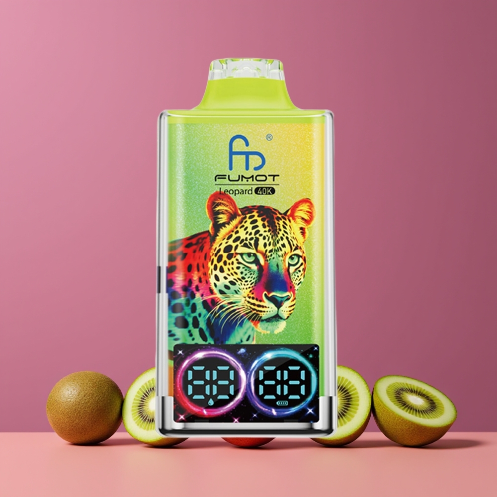 Fumot Leopard 40K Puffs Eldobható E-szigetel Kiwi Sárgadinnye Guava Nagykereskedés Magyarország 5% Nicotine Dual Mesh