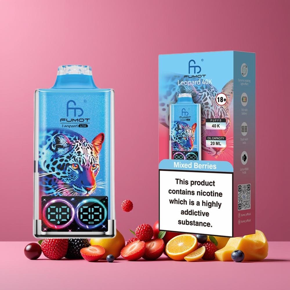 Fumot Leopard 40K Puffs Nagykereskedés Magyarország Dual Mesh Vegyesbogyók