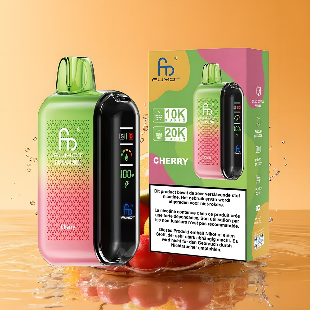 Fumot Tornado 20000 Puffs DUAL MESH Nagykereskedés Magyarország Meggy