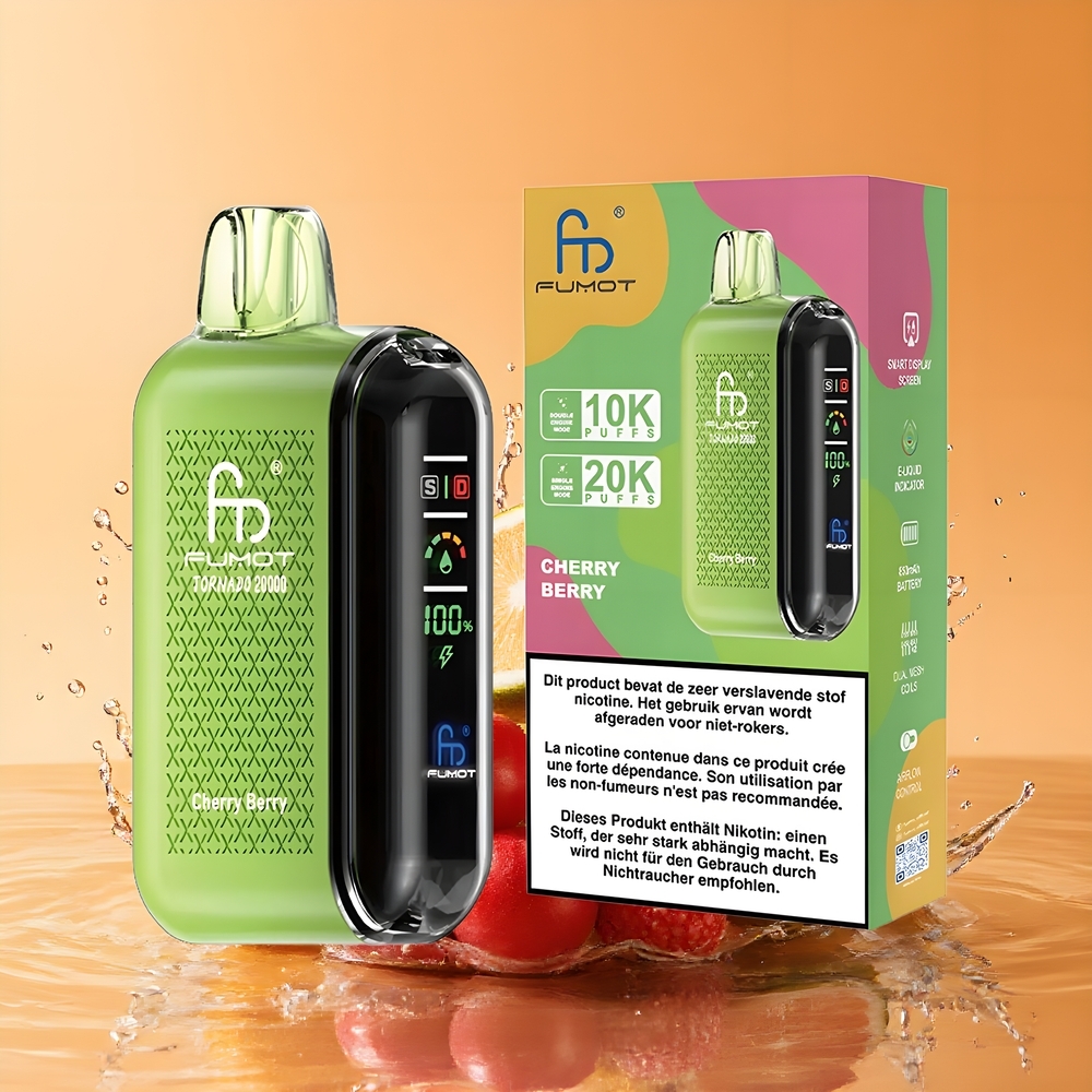 Fumot Tornado 20000 Puffs Dual Mesh Nagykereskedés Magyarország Cseresznye-Áfonya