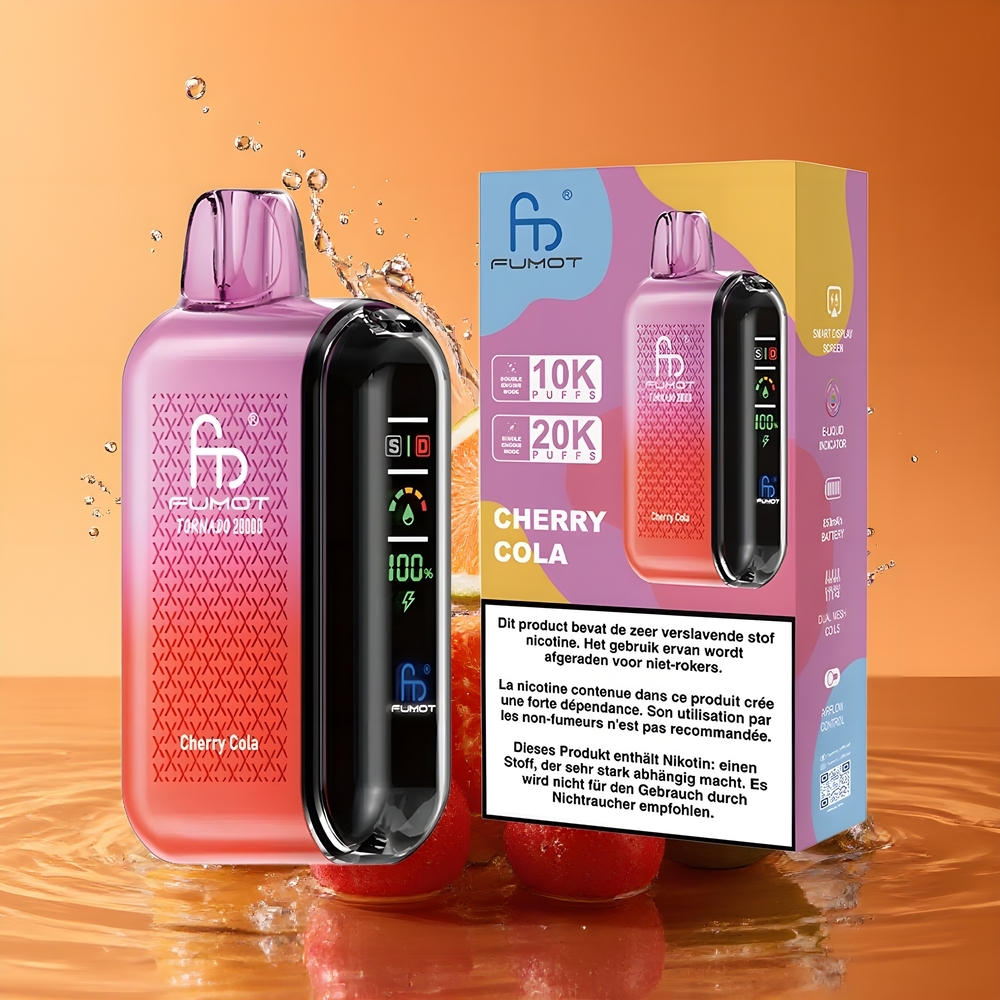 Fumot Tornado 20000 Puffs Dual Mesh Nagykereskedés Magyarország Cseresznyes Kóla