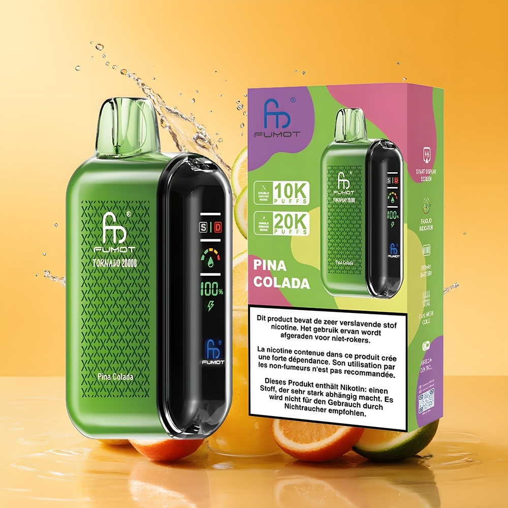 Fumot Tornado 20000 Puffs Nagykereskedés Magyarország Duális Mesh Coil Pina Koládé