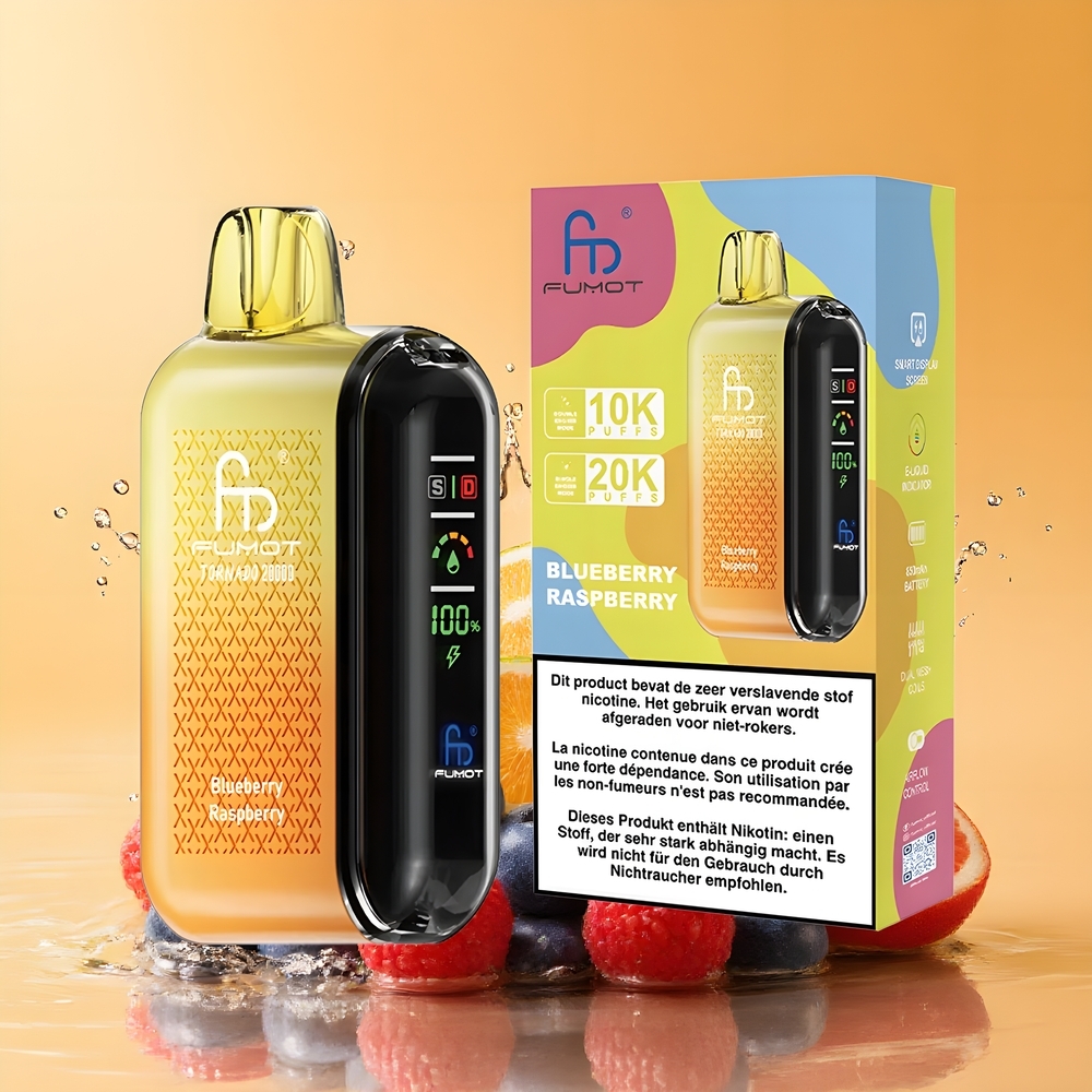 Fumot Tornado 20000 Puffs Nagykereskedés Magyarország Dual Mesh Coil Áfonya Málna