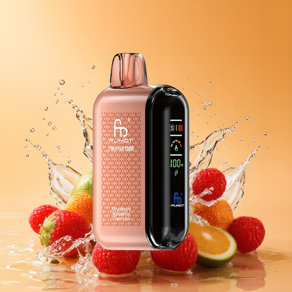 Fumot Tornado 20000 Puffs Nagykereskedés Magyarország Dual Mesh Eper Málna Cseresznye Jég