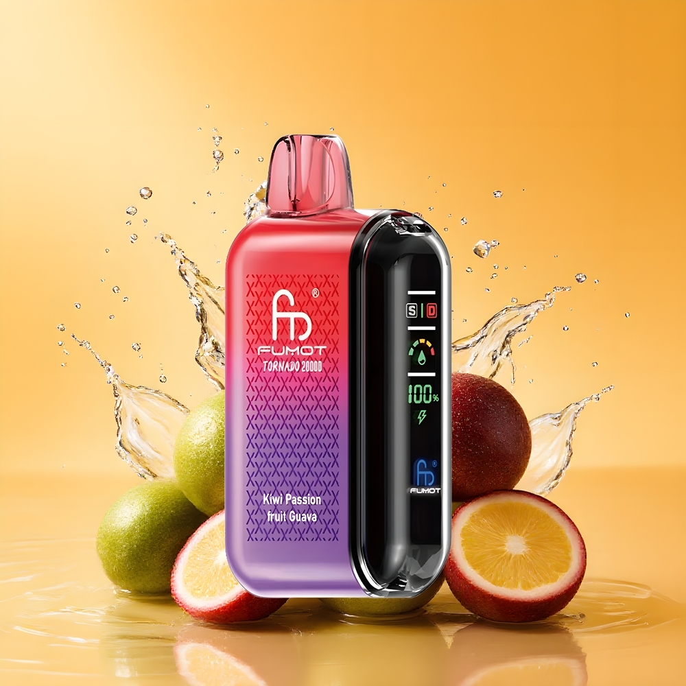 Fumot Tornado 20000 Puffs Nagykereskedés Magyarország Kivi Szenvedély Gyümölcs Guava Dual Mesh Coil