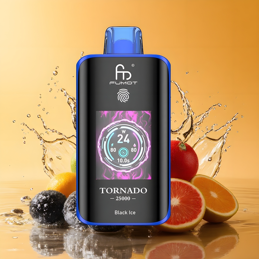 Fumot Tornado 25000 Puffs HD Képernyő Nagykereskedés Magyarország Fekete Jég