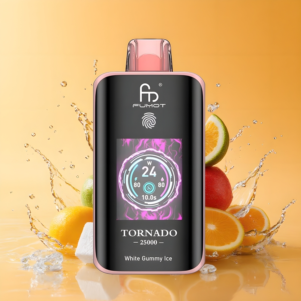 Fumot Tornado 25000 Puffs HD Képernyős Fehér Gummy Jég Nagykereskedés Magyarország