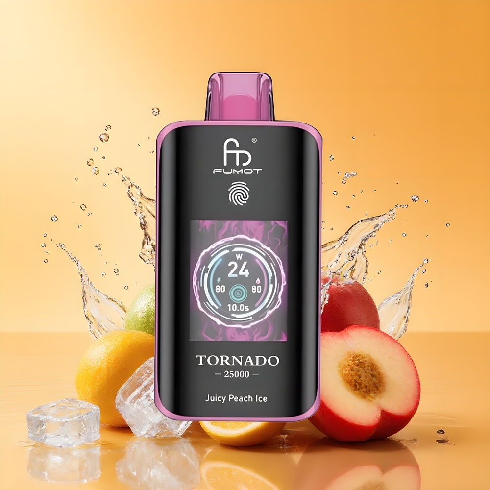 Fumot Tornado 25000 Puffs HD Képernyős Lédús Barack Jég Nagykereskedés Magyarország
