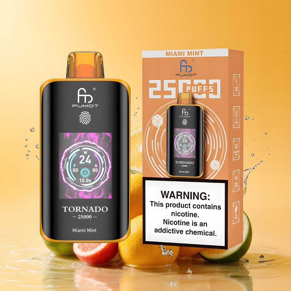 Fumot Tornado 25000 Puffs Nagykereskedés Magyarország 700mAh Akku Miami Menta