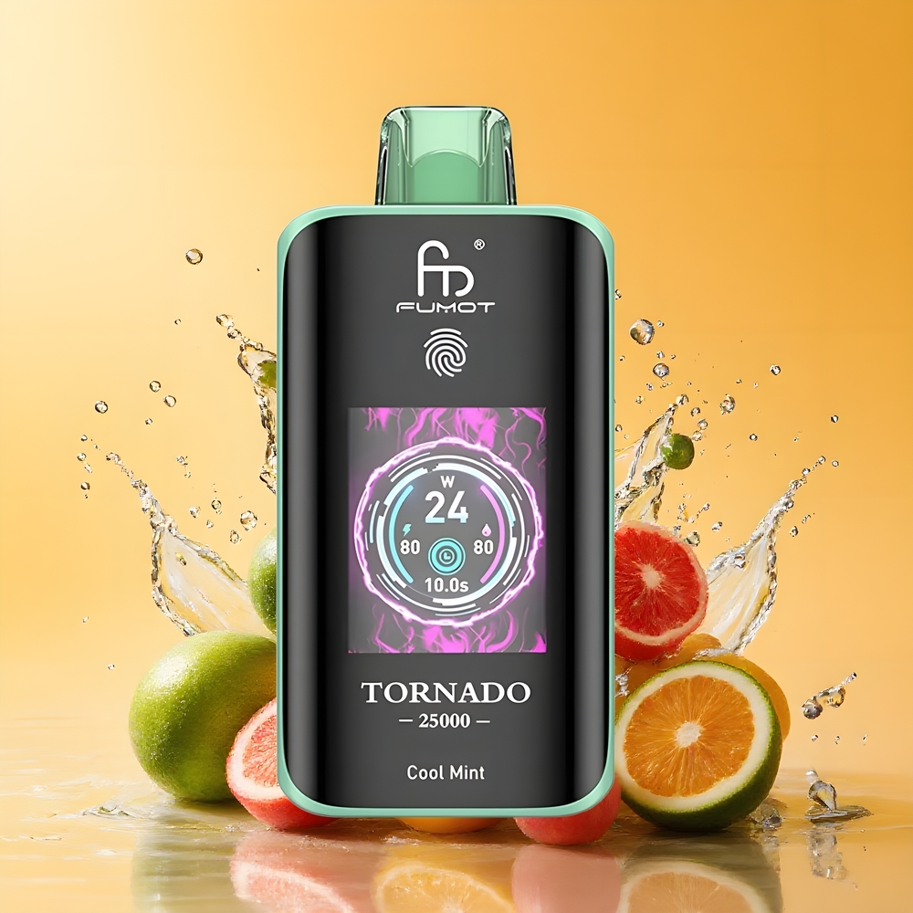 Fumot Tornado 25000 Puffs Nagykereskedés Magyarország HD Képernyős Hűtő Mentol